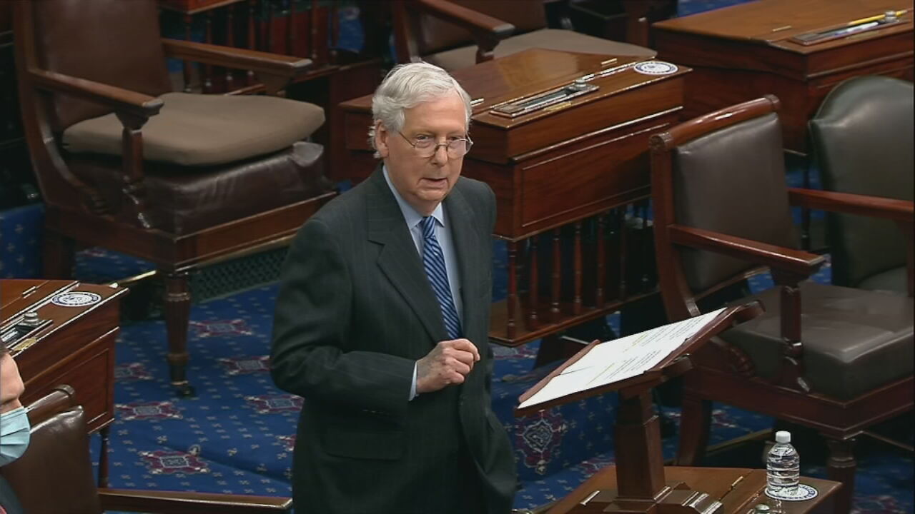 Mitch McConnell on Senate floor during Barrett confirmation